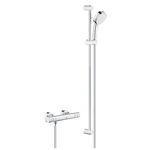 Set de dus Grohe Grohtherm 800 Cosmopolitan 34769000, 1/2 aparent, termostat, 900 mm, coloana de dus, Crom, Grohe
