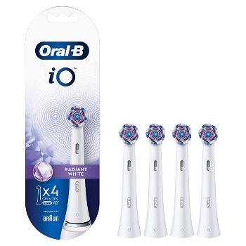 Rezerve periuta de dinti electrica Oral-B iO Radiant White, 4 buc, Alb