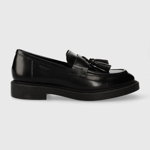 Vagabond Shoemakers mocasini de piele ALEX W femei, culoarea negru, cu toc plat, 5648.004.20, Vagabond Shoemakers