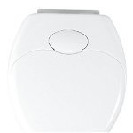Capac de toaleta cu sistem automat de coborare, Wenko, Family, 35.5 x 38 cm, plastic, alb, Wenko
