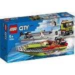 LEGO City Great Vehicles - Transportor de barca de curse 60254