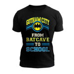 Tricou Batman - Batcave to School Negru, DC Comics