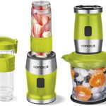 Miniblender + tocator Concept SM3393, 700W, 1.2 l, 3 recipiente tritan, 2 x 570 ml, 1 x 400 ml, Verde, Concept