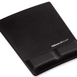 Mouse pad ergonomic, negru, FELLOWES Microban