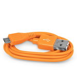 4World Cablu USB 2.0 MICRO 5pini, AM / B MICRO transfer/incarcare, 1.0m, oranj