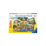 Puzzle Padure, Zoo Si Animale Domestice, 3X49 Piese