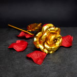 Trandafir placat cu aur 24K - model artificial
