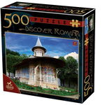 Puzzle - Discover Romania - Manastirea Voronet - 500 piese | Deico Games, Deico Games