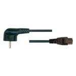 Powercord, Schuko - C5 (Triangle) female, Black, 1.8m, Schrack