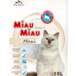 Asternut igienic pentru pisici Miau-Miau, Silicat, 15L