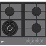 Plita incorporabila Beko HILW64225SZG Gaz 4 Arzatoare Arzator Wok 60 cm Gri Zara