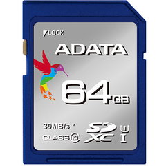 Card de memorie ADATA SDXC Premier 64GB UHS-I U1 Clasa 10 asdx64guicl10-r