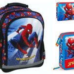 Set scoala Spiderman Home Coming - Ghiozdan, Penar echipat, Penar etui, Disney