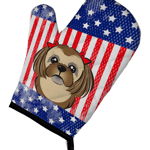 Caroline`s Treasures Carolines Comori BB2179OVMT American Flag și ciocolată Brown Shih Tzu cuptor Multicolore Large, 