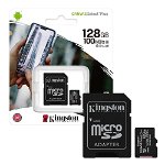 Card de memorie MicroSD Kingston Canvas Select Plus, 128GB, 100MB/s, cu adaptor, PNI