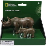 National Geographic Set 2 figurine - Rinocerul si puiul