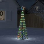 vidaXL Con de lumină brad de Crăciun cu 275 LED-uri, multicolor 180 cm, vidaXL