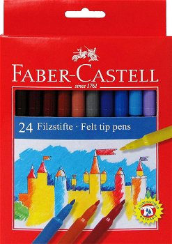 Set 24 Carioci colorate Faber-Castell