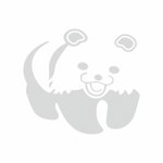 Sticker auto cu urs panda, tuning, JDM, 20cm, alb, PRITI GLOBAL