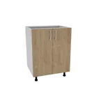 Corp Baza haaus, 2 Usi, Lemn Natural/Alb, 60 x 50 x 80 cm, haaus