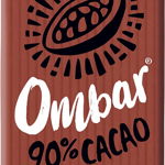 Ciocolata neagra bio raw, 90% cacao, 35 g Ombar