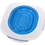 Adaptor de toaleta pentru pisici, Aexya, albastru cu alb, Aexya