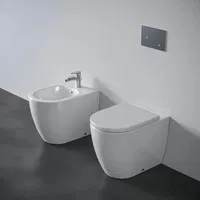 Set vas WC pe pardoseala Ideal Standard Ellisse BTW cu capac softclose alb si bideu