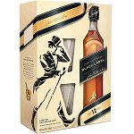 Pachet Whisky Johnnie Walker Black Label 12YO, 0.7L + 2 pahare