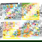 Set creativ cu autocolante Djeco, Buline colorate