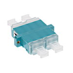 Standard LC-Quad Coupling MM Polymer case aqua, Schrack