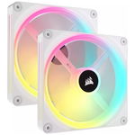 Ventilator Carcasa x2  iCUE LINK QX140 RGB 140mm Starter Kit Alb, Corsair