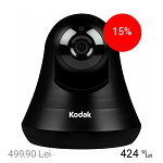 KODAK Camera de Supraveghere HD Wi-Fi Stocare Cloud 24H + Zoom Si Rotire, KODAK