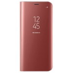 Husa compatibila Samsung Galaxy S8 Plus Book Clear View Standing Cover (Oglinda), roz (Rose Gold), Euroama