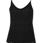 Top negru din dantela VERO MODA Honey, VERO MODA