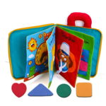 Carte pentru copii mici, Aexya, material textil, 24 x 17 cm, Multicolor, Aexya