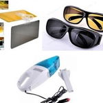 Set auto Parasolar auto HD Vision cu functie pentru zi/noapte + Ochelari de noapte + Ochelari pentru zi + Aspirator auto, Ama Art