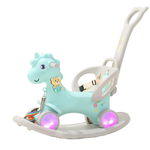 Balansoar 3 in 1 cu maner parental Nichiduta Unicorn Pink, Nichiduta