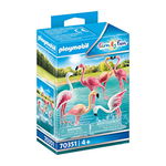 Set flamingo Family Fun Playmobil, 12 piese, Multicolor