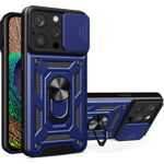 Husa Hybrid Armor Camshield pentru iPhone 14 Pro Max cu capac pentru camera albastra, ForIT