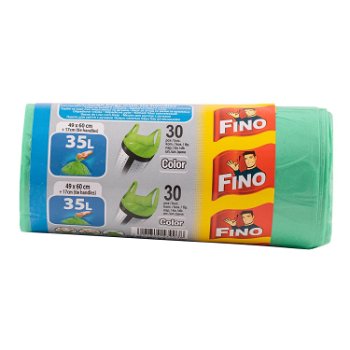 Saci gunoi Fino HD, colorati, 35 l, 30 bucati Saci gunoi Fino HD, colorati, 35 l, 30 bucati