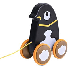 Jucarie de tras cu roti Lorelli, 9-36 luni, Pinguin, Lorelli