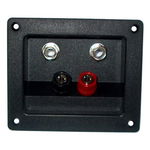 Conector dreptunghiular pentru difuzoare LECHPOL GNI0243, 2 contacte banana, 2 difuzoare, montare pe panou