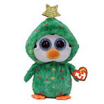 Jucarie de plus Ty BOOS NOEL - Pinguin verde 15 cm TY36535, Meteor Cee Rom