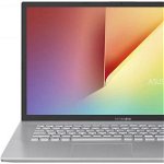 Laptop ASUS VivoBook 17 M712DA-AU100, AMD Ryzen 5 3500U pana 3.7GHz, 17.3" Full HD, 8GB, SSD 512GB, AMD Radeon Vega 8 Graphics, Free Dos, argintiu