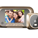 Interfon Video, Display, Camera Hd, 3x Zoom, Functie De Inregistrare, Functie De Clopotel, Infrarosu, Suporta Card, Auriu, KlaussTech