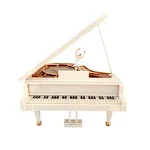 Cutie muzicala, cu cheita, in forma de pian, cu balerina, 18 cm, 1481G, BV