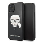 Husa de protectie Karl Lagerfeld Iconic Glitter pentru iPhone 11, Negru