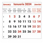 Mini calendar de birou 2024, 