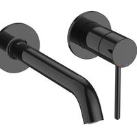 Baterie lavoar Roca NU A5A353FCN0, montare pe perete, 188 mm, necesita valva, lucios, Negru titan, Roca