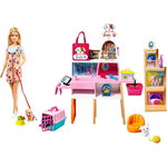 Set Barbie by Mattel Magazin accesorii animalute cu papusa si accesorii, Barbie